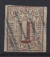 Germany (Hamburg)  1859  (o)  Mi.2 - Hamburg (Amburgo)