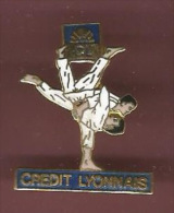 39980-Pin's.Judo.Arts Martiaux.banque Credit Lyonnais. - Judo