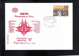 SPECIAL COVER, REPUBLIC OF MACEDONIA, RESCUER 97, ** - OTAN