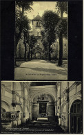 2 X Schloß Augustusburg  -  Im Schloßhof  -  Schlosskirche Innenansicht   -  Ansichtskarten  Ca.1910    (3565) - Augustusburg
