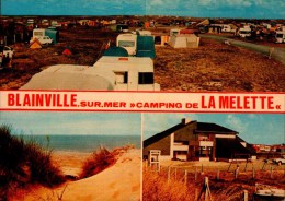 50-BLAINVILLE SUR MER...CAMPING DE LA MELETTE...3 VUES..... CPM - Blainville Sur Mer