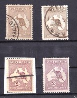 Australia 1916 Kangaroos 2/- 3rd Watermark Colours And Shades Used - Used Stamps