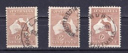 Australia 1923 Kangaroo 6d Chestnut 3rd Watermark Shades Used - Usati