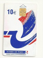 CARTE STATIONNEMENT PARIS 10 EUROS - Cartes De Stationnement, PIAF