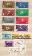 POLAND 1962 MIX 15th INTERNATIONAL PEACE CYCLE RACE & OTHERS 3sets MNH - Unused Stamps