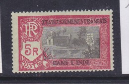 INDE N° 104 5R ROUGE ET NOIR S VERDÂTRE TEMPLE PRE DE PONDICHÉRY  NEUF GOMME PARTIELLE - Unused Stamps