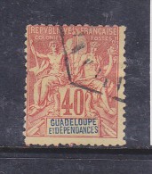 GUADELOUPE N° 36 40C ROUGE ORANGE GROUPE ALLÉGORIQUE OBL - Used Stamps