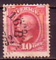 SUEDE - SVERIGE - 1891 - Serie Courant - Roi Oscar Ll - 10 Ore Obl. - 1885-1911 Oscar II