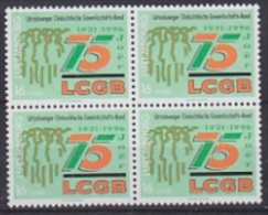 Luxemburg 1996 Christlicher Geweerkschaftsbund 1v Bl Of 4 ** Mnh (F2606A) - Nuevos