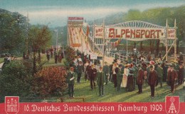 Hamburg, 16. Deutsches Bundesschiessen 1909, Alpensport Mit Ridelbahn - Harburg