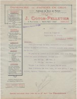 01 BOURG En Bresse FACTURE 1925  IMPRIMERIE  Fabrique De Sacs En Papier J. GOYON PELLETIER    - C10 - Printing & Stationeries