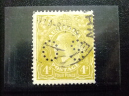 AUSTRALIA - AUSTRALIE - 1928 - PERFORÉE - YVERT & TELLIER Nº S 42 º FU - Perfin