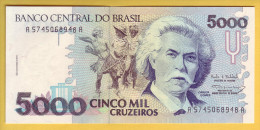 BRESIL - Billet De 5000 Cruzeiros. (1990-93). Pick: 232c. NEUF - Brazilië