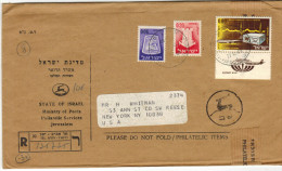 ISRAELE - ISRAEL - 1968 - Registered Air Mail - Viaggiata Da Jerusalem Per New York, USA - Briefe U. Dokumente