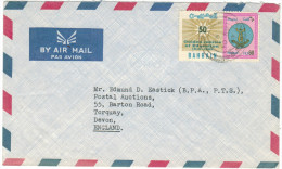 BAHRAIN - 1969 - Air Mail - Golden Jubilee Of Education - Viaggiata Per Torquay, England - Bahreïn (1965-...)