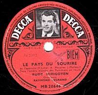 78 Trs DECCA MB 20646  état B HIRIGOYEN  LE PAYS DU SOURIRE Dans L'ombre Des Pommiers En Fleurs Je T'ai Donné Mon Coeur - 78 Rpm - Gramophone Records