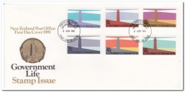 Nieuw Zeeland 1981, FDC State Life Insurance , Lighthouses - FDC
