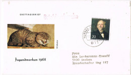 11104. Carta F.D.C. MURNAU (Alemania Berlin) 1968. Jugeendmarken - Brieven En Documenten