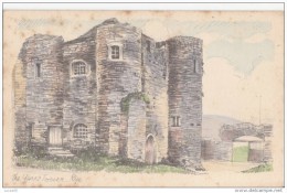 POSTCARD 1930 CA. RYE  - THE YPRES TOWER - PENCIL SKETCH POSTCARD - Rye