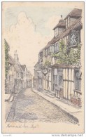 POSTCARD 1930 CA. RYE  - MERMAID INN - PENCIL SKETCH POSTCARD - Rye