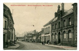 CPA   62  :  AUXI LE CHATEAU  école Rue D'Hesdin  1909    A  VOIR  !!!!!!! - Auxi Le Chateau