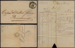 Belgium 1881 Postal History Rare Cover + Content Anvers To Bordeaux France DB.189 - Andere & Zonder Classificatie