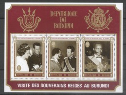 Burundi 1970 Belgian Royal Visit Perf. Sheet MNH DA.110 - Ungebraucht