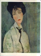 Amedeo Modigliani  Jeune Fille à La Cravate Noire  Reproduction Tableau  TBE - Other & Unclassified