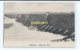 ASWAN / ASSOUAN - RESERVOIR DAM. OLD POSTCARD C.1905 #57. - Assouan