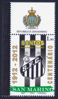 2012 SAN MARINO "100° ANN. DEL SANTOS FUTEBOL CLUBE" SINGOLO MNH* - Nuevos