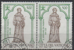 VATICANO  1995  Sant´Antonio  L. 500 Coppia Usato / Used - Used Stamps