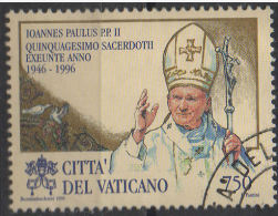 VATICANO  1996 Ordinazione Sacerdotale   L. 750  Usato / Used - Oblitérés