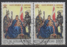 VATICANO  1993  Hans Holbein  L. 1000 Coppia Usato / Used - Gebraucht