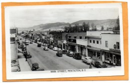 Main Street Penticton BC Old Real Photo Postcard - Penticton