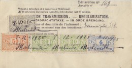 BELGIË/BELGIQUE :1925 :  Ontvangstbewijs  Met 194 Fr. Fiscale Zegels / Reçu Avec Pour 194 Fr. De Timbres Fiscaux. - Documenti