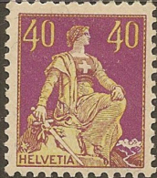 SWITZERLAND 1908 40c SG 236 HM #KG157 - Unused Stamps