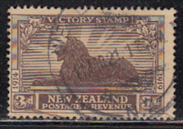 New Zealand Used 3d Victory Series, 1920, Lion Animal - Oblitérés