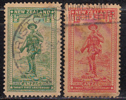 New  Zealand Used 1936, Charity, Set Of 2, Soldier @ Anzac Cove, Army, - Oblitérés