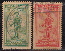 New  Zealand Used 1936, Charity, Set Of 2, Soldier @ Anzac Cove, Army, - Usati