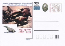 Czech Rep. / Postal Stat. (Pre2013/99) Describe The Type Desmostylia (2 Pieces) Paleontologist Othniel Charles Marsh - Fossilien