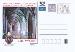 Czech Rep. / Postal Stat. (Pre2013/11) Foundation Of The Monastery Gold Crown King Přemysl Otakar II. (1263) - Postkaarten