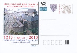 Czech Rep. / Postal Stat. (Pre2013/13) International Day Of Monuments And Historical Sites (Old Pilsen), 1213 Depold III - Postcards