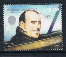 Argentina 2014 Newbery Pilot, Hot Air Balloon And Glider Vintage Stamps A Whole - Nuovi