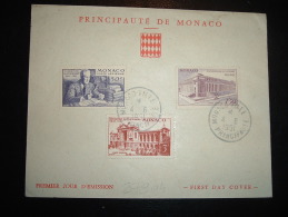 LETTRE TP EXPOSITION DU CENTENAIRE 3F + 1F50 + 50C OBL. 4-6-1951 MONACO-VILLE PRINCIPAUTE - Lettres & Documents