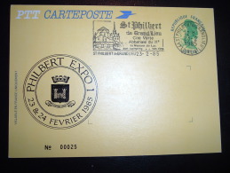 CARTEPOSTE LIBERTE DE GANDON VERT OBL.MEC. 23-2-1985 St PHILBERT DE GRAND LIEU (44) PHILBERT EXPO 1 23 & 24 FEVRIER - Postales  Transplantadas (antes 1995)