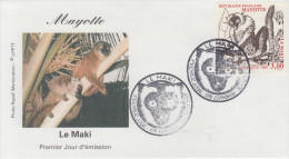 Enveloppe  FDC   1er Jour    MAYOTTE     Le   MAKI     COMBANI    1997 - Otros & Sin Clasificación