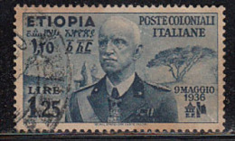 Ethiopia Used 1936, 1l 25c  Annexation,  King Victor, Tomb, - Ethiopië