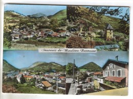 CPSM MAULEON BAROUSSE (Hautes Pyrénées) - Vue Générale Le Château, Le Gert, L'Ourse Et Le Castéla 4 Vues - Mauleon Barousse