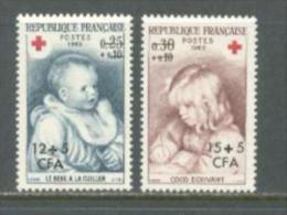 1965 REUNION ISLAND RED CROSS MICHEL: 442-443 MNH ** - Neufs