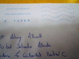 Lettre A Taxer , Taxe  , 2014, Affranchissement Non Reglementaire - 1960-.... Covers & Documents